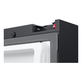 Bespoke AI Refrigerator FDR Family Hub™ Detail-USB-Port Charcoal Glass&Stainless Steel 