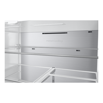 Bespoke AI Refrigerator FDR Family Hub™ Duct Charcoal Glass&Stainless Steel 