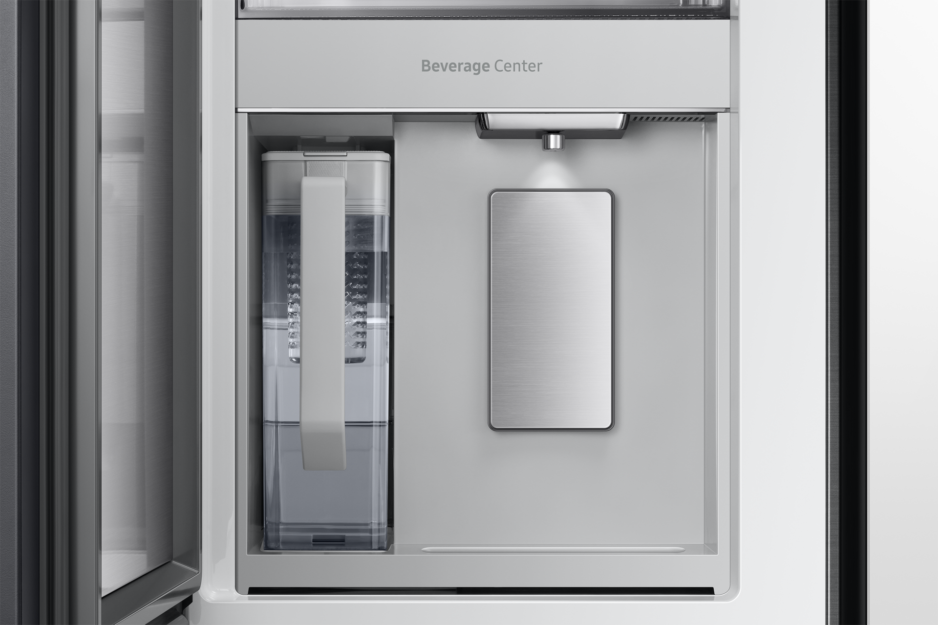 Bespoke AI Refrigerator FDR Family Hub™ Beverage-Center Charcoal Glass&Stainless Steel 