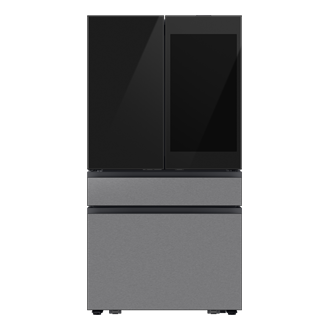Bespoke AI Refrigerator FDR Family Hub™ Front-Display-Off Charcoal Glass&Stainless Steel 