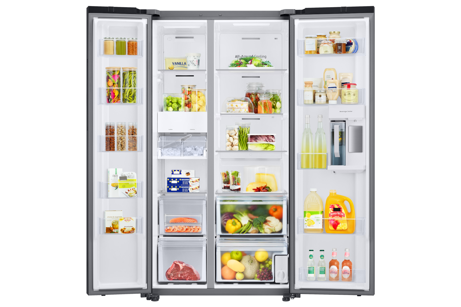 BESPOKE 36” Smart Counter Depth Side-by-Side Fridge with Beverage Center | Samsung Canada