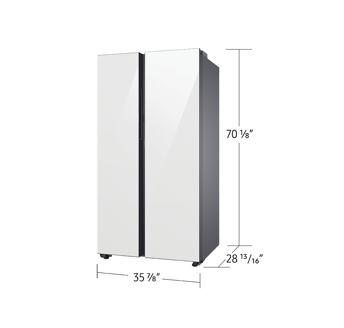 BESPOKE 36” Smart Counter Depth Side-by-Side Fridge with Beverage Center | Samsung Canada