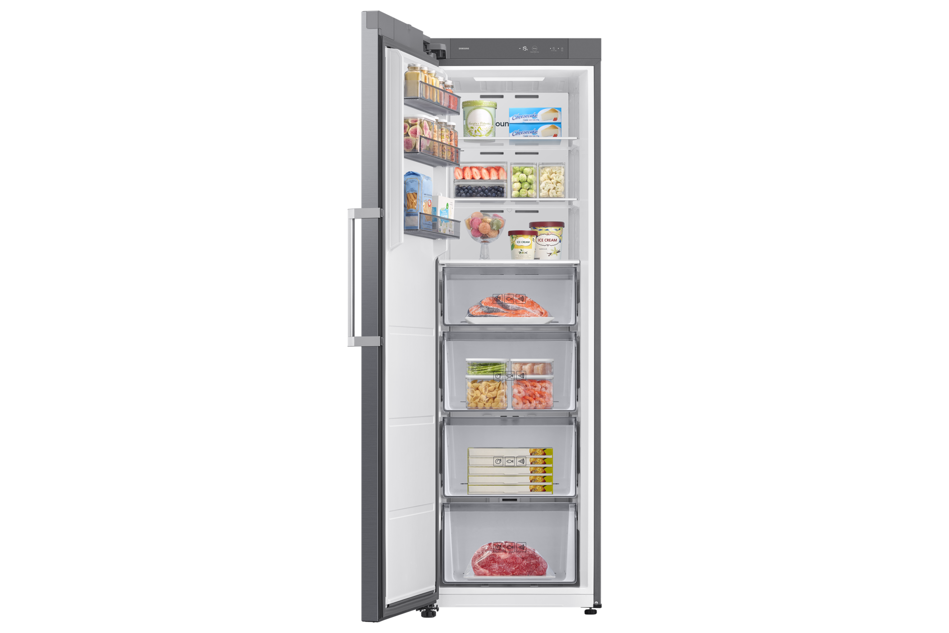 RI80H24 Refrigerator One Door RZ40H32PET Precise Cooling 387L Front-Open-With-Food1 Silver 