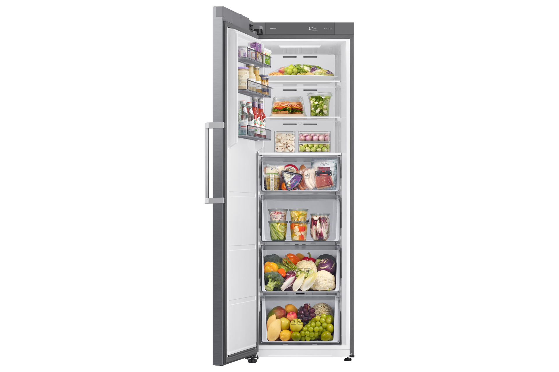 RI80H24 Refrigerator One Door RZ40H32PET Precise Cooling 387L Front-Open-With-Food2 Silver 