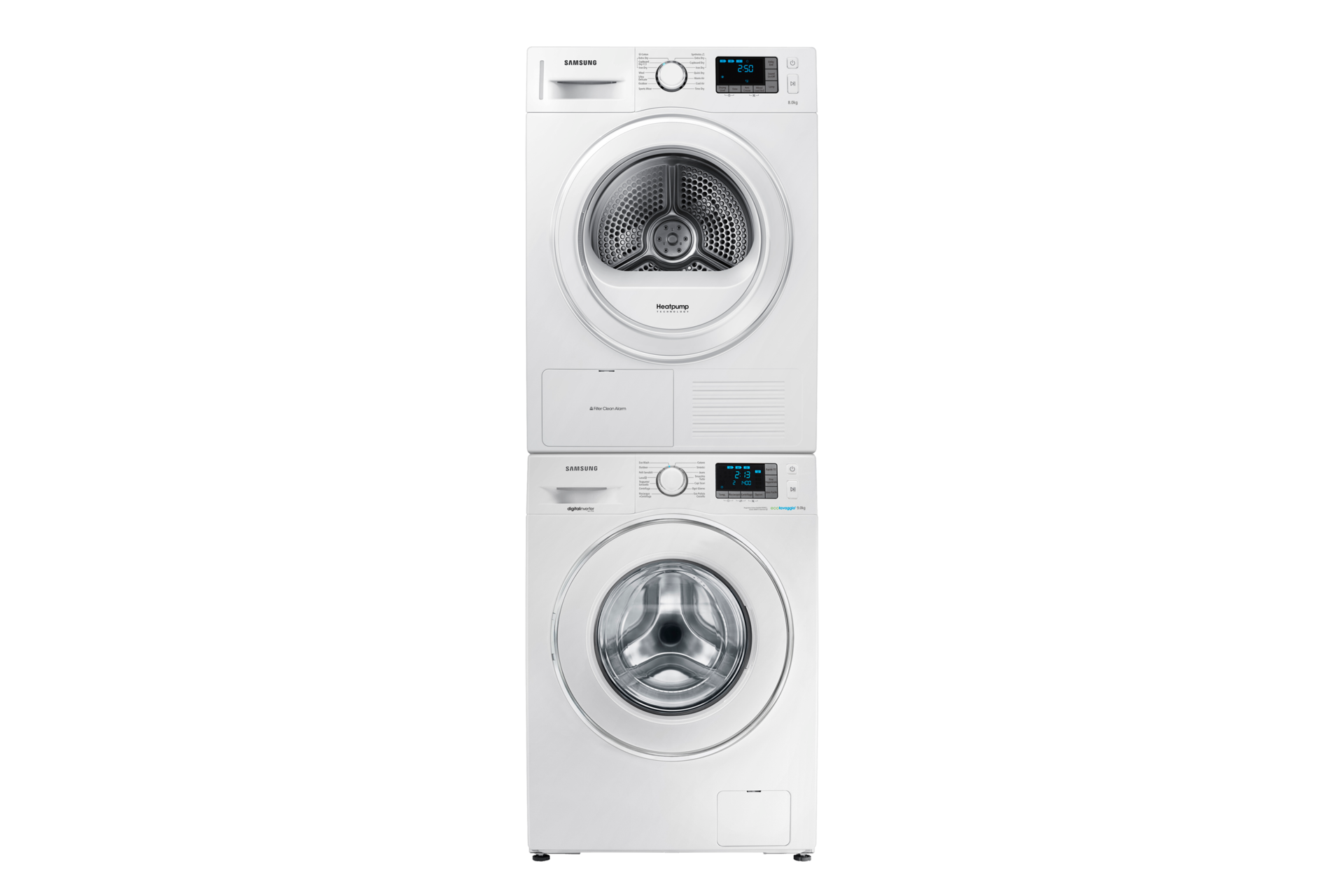 Stacking Kit for Compact Front Load Laundry Front2 Silver 