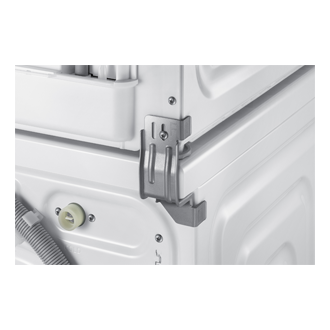 Stacking Kit for Compact Front Load Laundry Detail Silver 