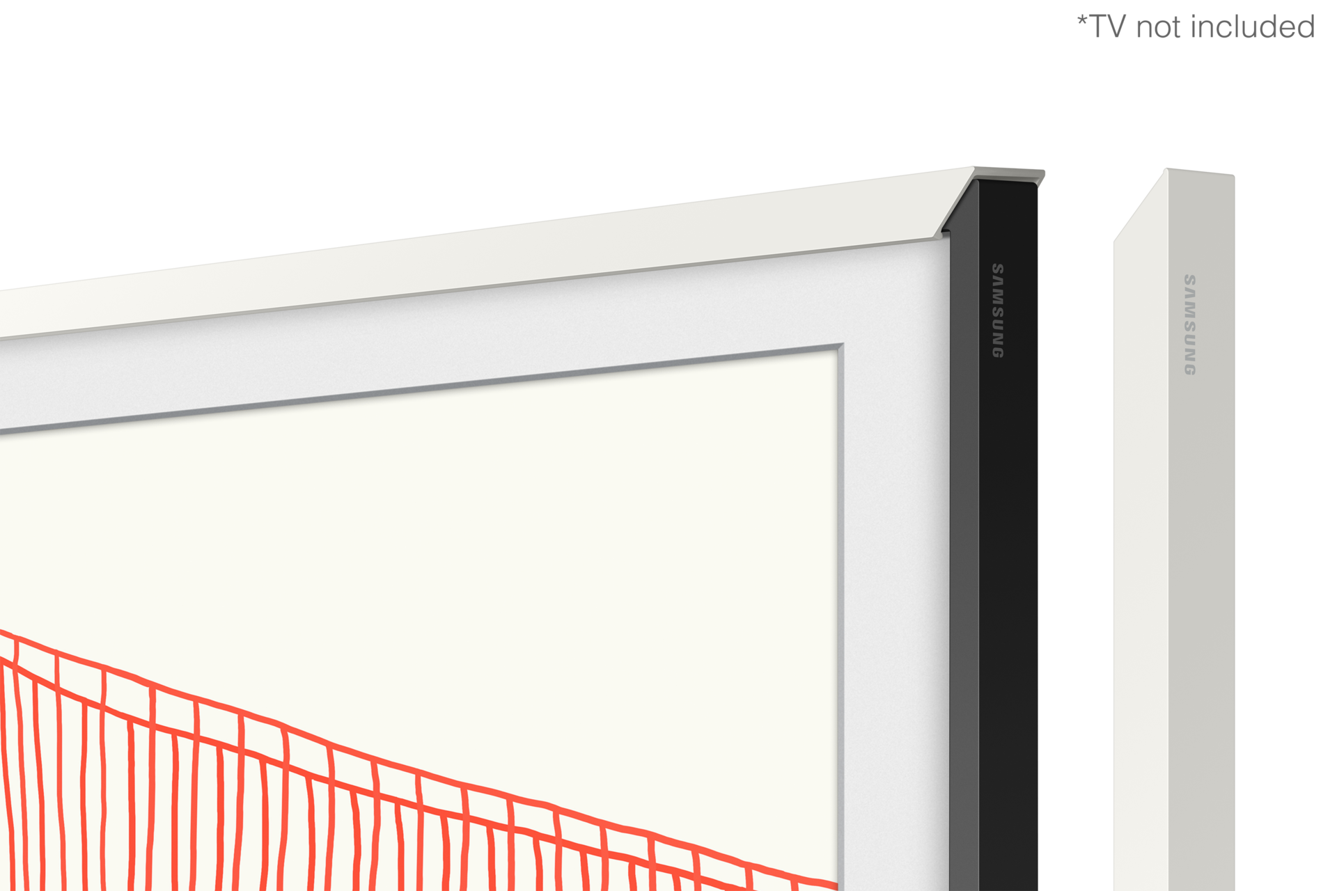 Samsung 55" The Frame Customizable Bezel - White/Modern