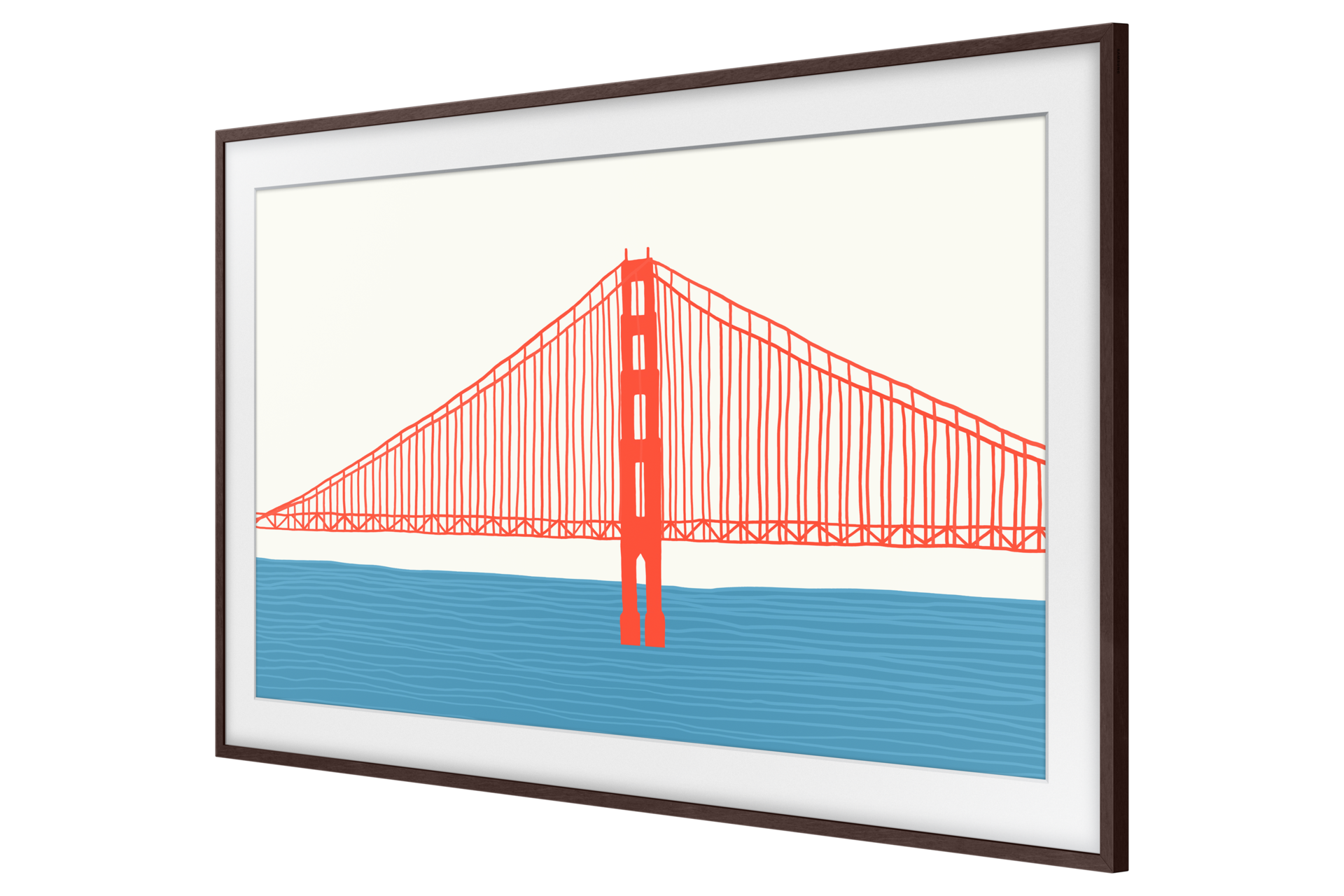Samsung 85" The Frame Customizable Bezel - Brown/Modern