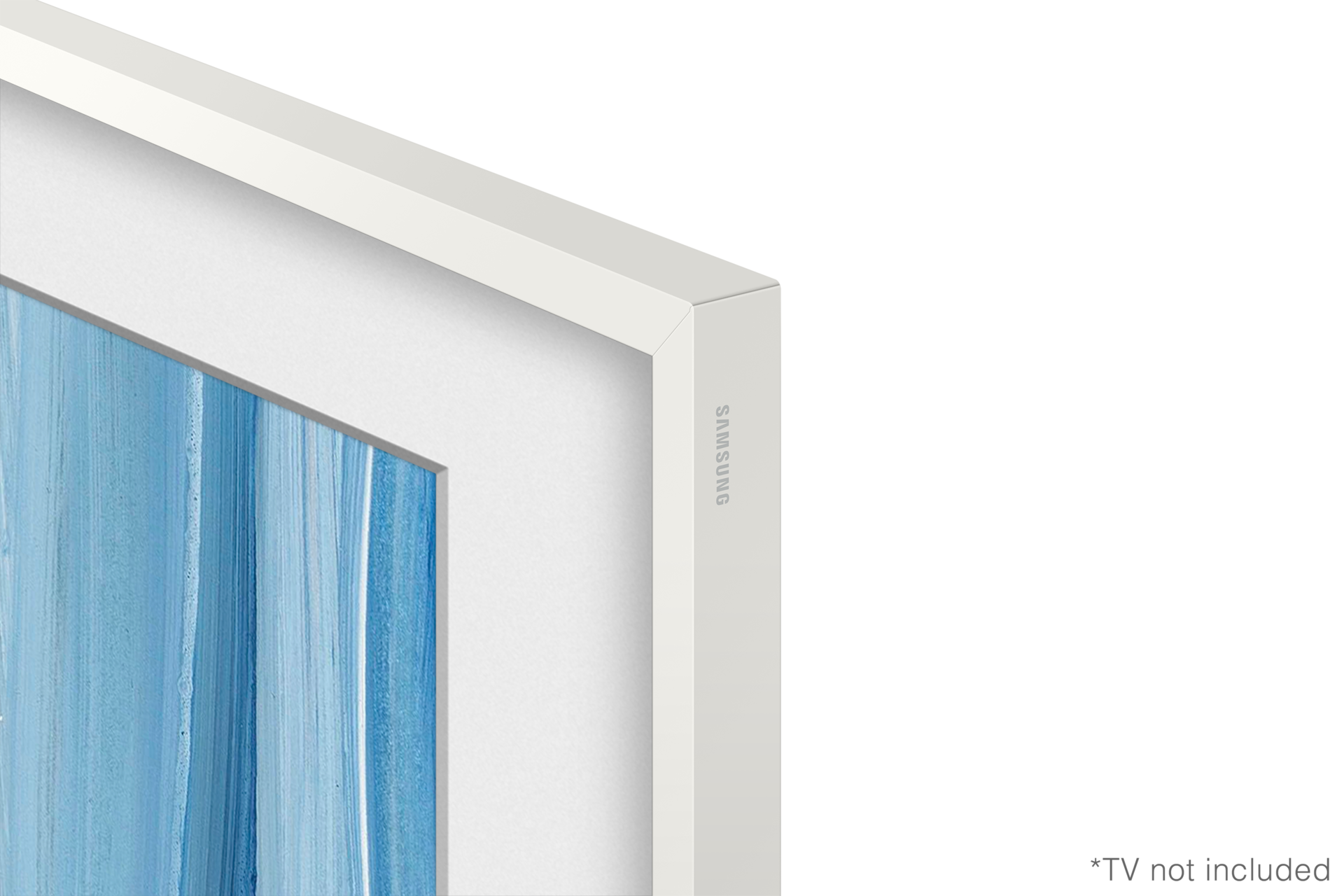 65" Customisable Modern White Bezel for The Frame TV