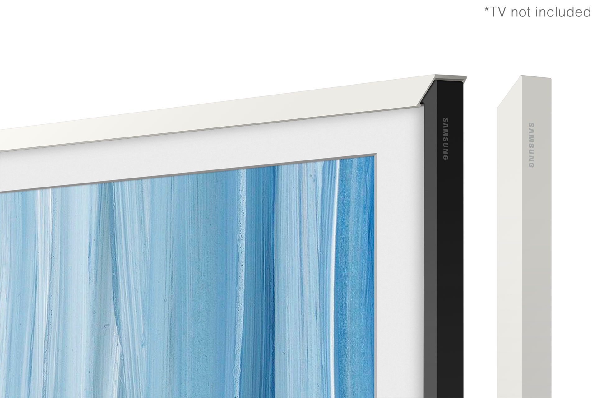 65" Customisable Modern White Bezel for The Frame TV