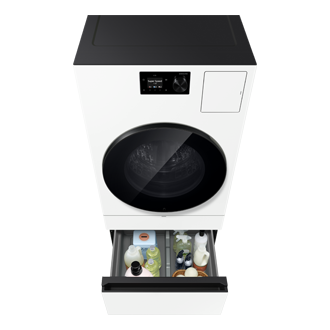Bespoke AI Laundry (Combo) All-in-One Combo 25kg + 18kg Front-Pair-Pedestal-Prop White 