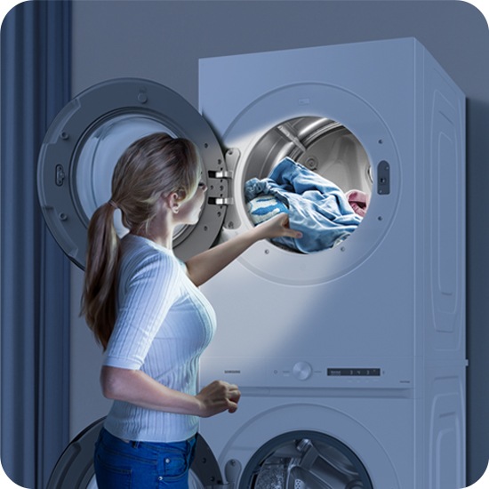 5.3 cu.ft 100 Series Laundry Hub with Space-saving design. White
