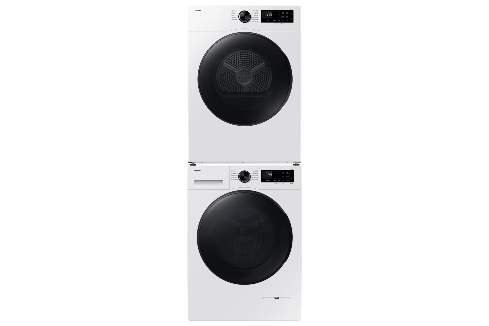Laundry with AI Energy Mode and Super Speed Stack-Front-Door-Closed White 