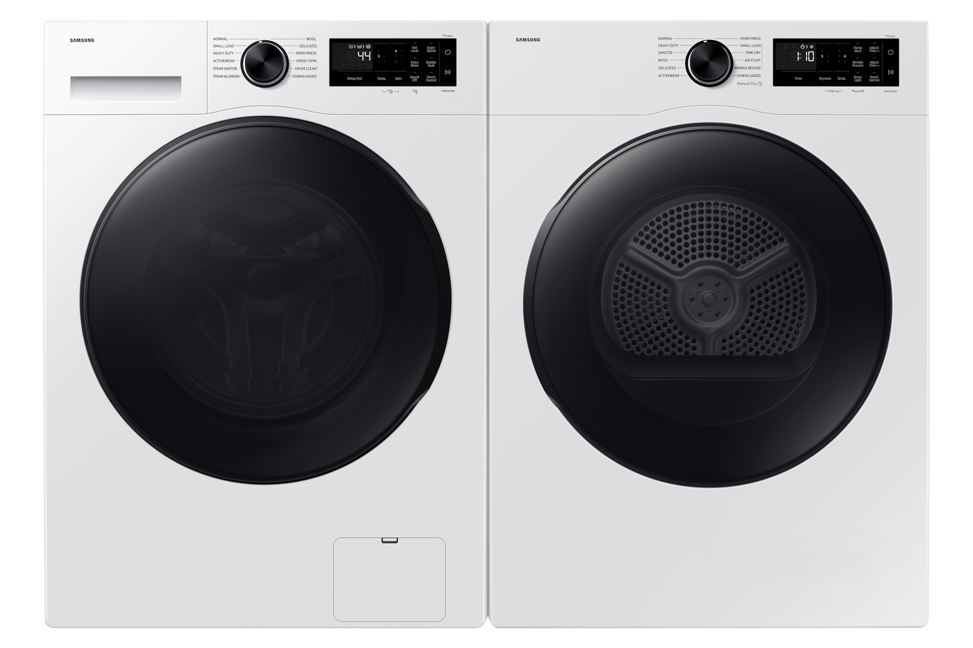 Laundry Dryer with Sensor Dry and Reversible Door Front-Pair White 
