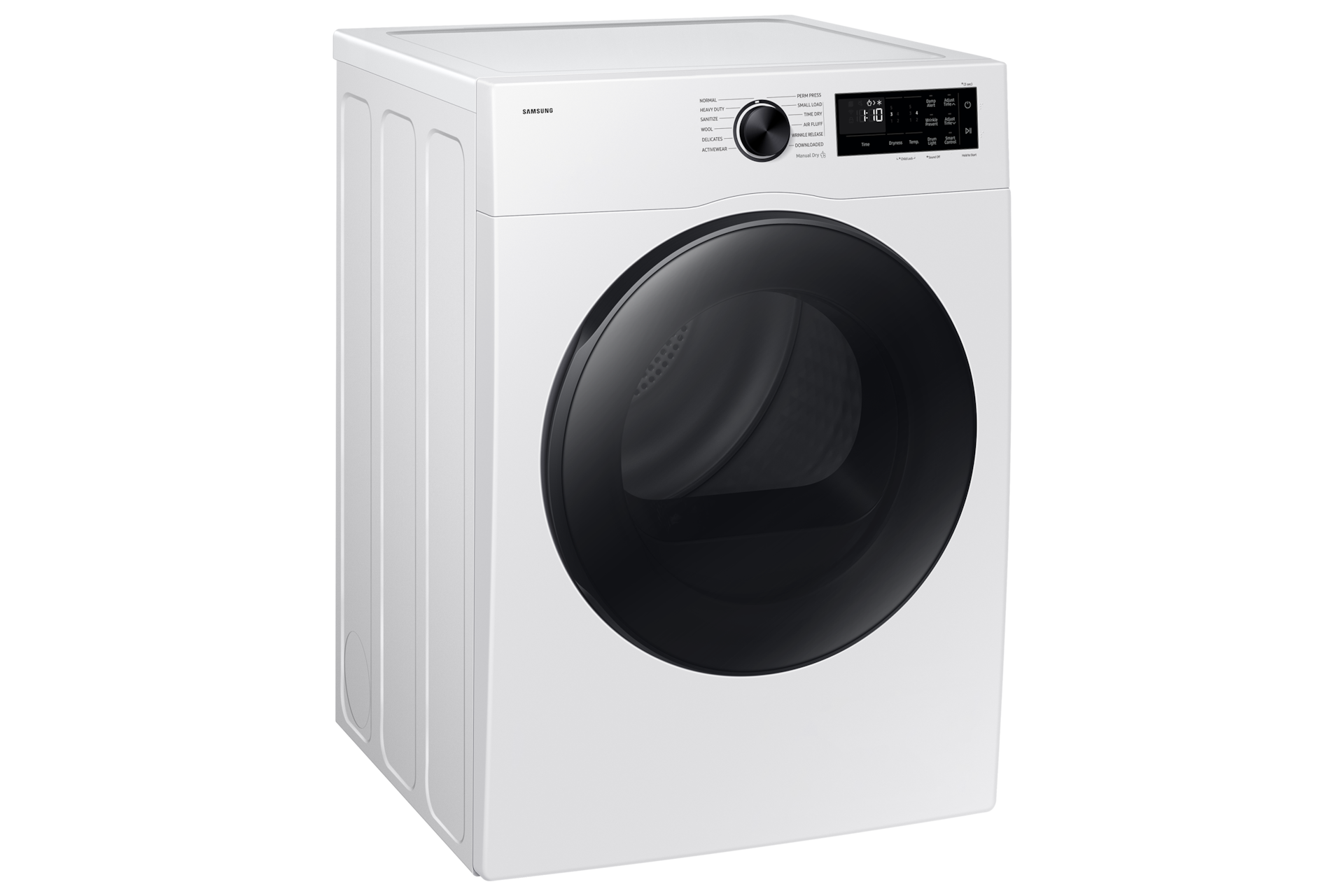 Laundry Dryer with Sensor Dry and Reversible Door L-Perspective White 