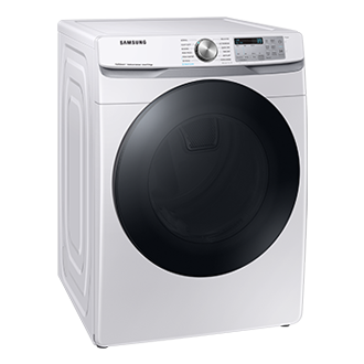 7.5 cu.ft DV6300B Dryer with Multi Steam and Steam Sanitize+ L-Perspective White 