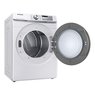 7.5 cu.ft DV6300B Dryer with Multi Steam and Steam Sanitize+ L-Perspective White 