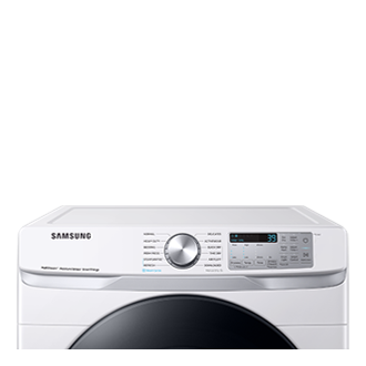 7.5 cu.ft DV6300B Dryer with Multi Steam and Steam Sanitize+ Front-Detail White 
