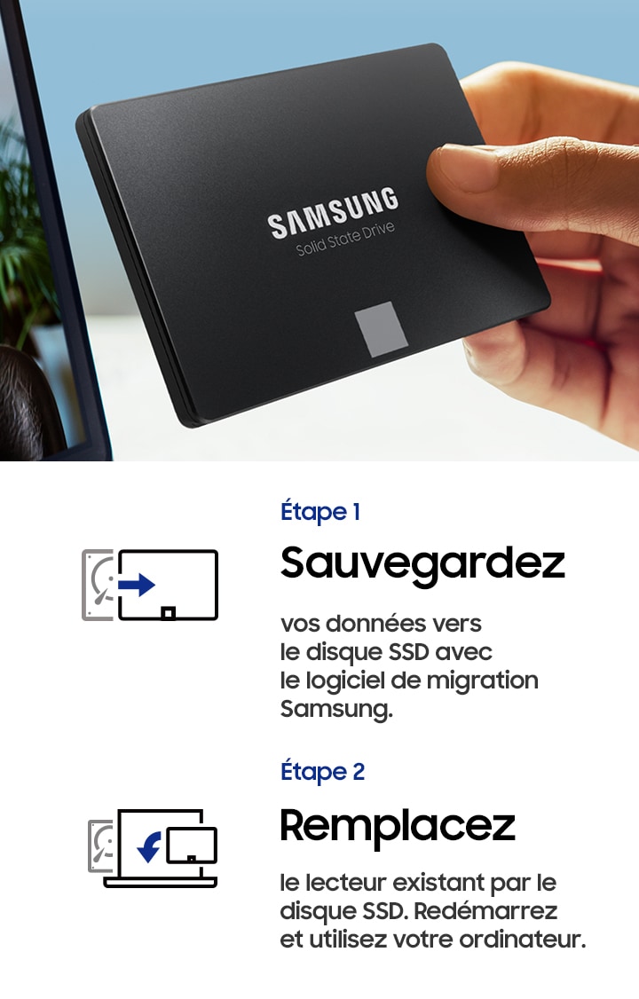 Samsung disque SSD Série 870 EVO - 2 To 2,5 SATA III - Disque SSD