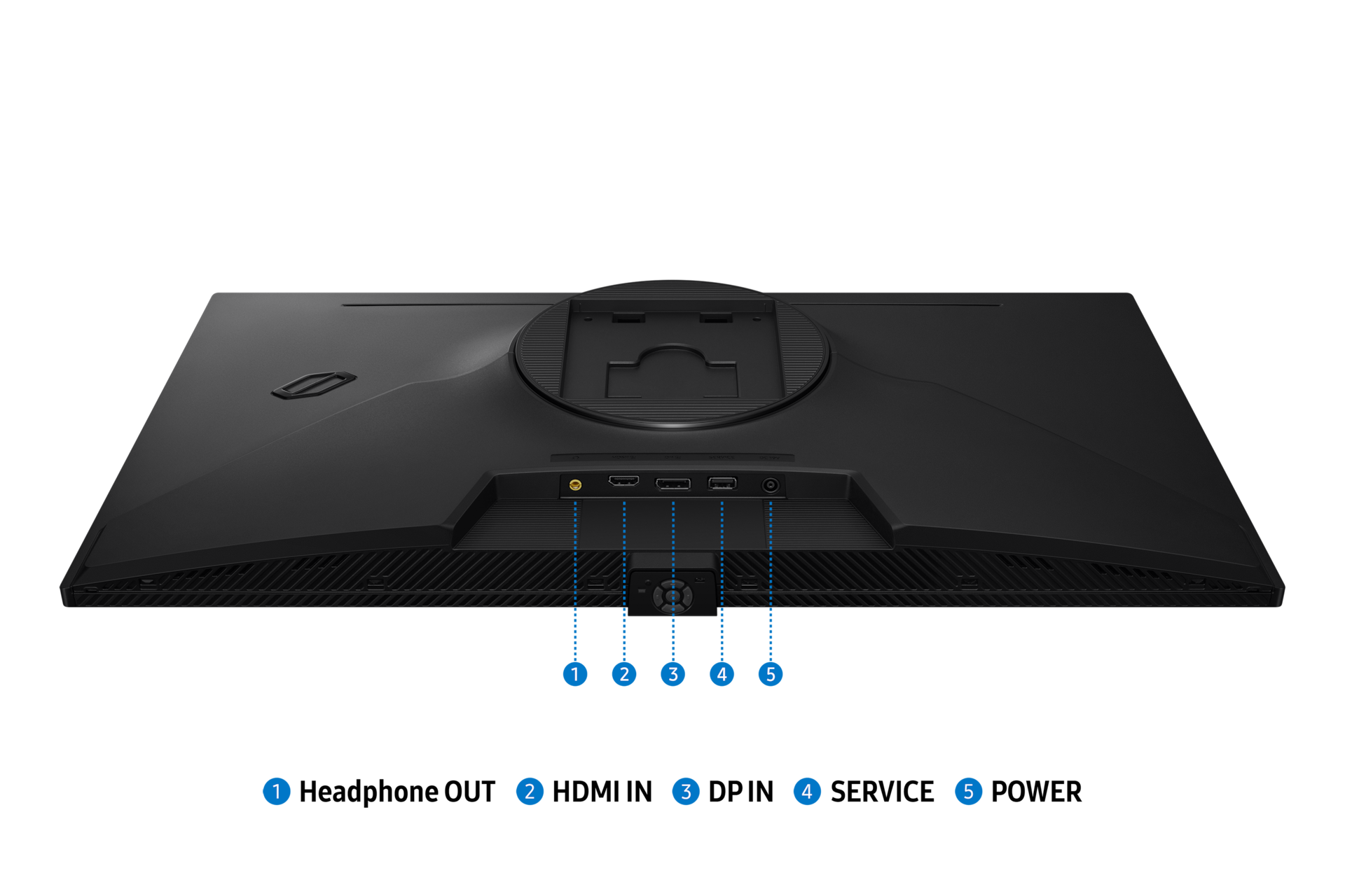 27 Inch Odyssey OLED G6 G61SH QHD 240Hz Gaming Monitor Detail-Connectivity Black 