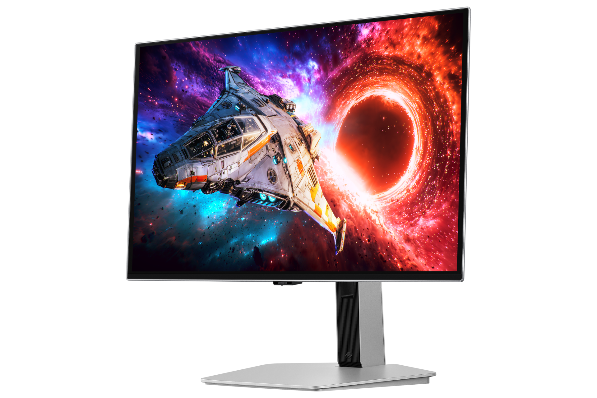 27/32 Inch Odyssey OLED G8 G80SH 4K 240Hz Gaming Monitor R-perspective Silver 