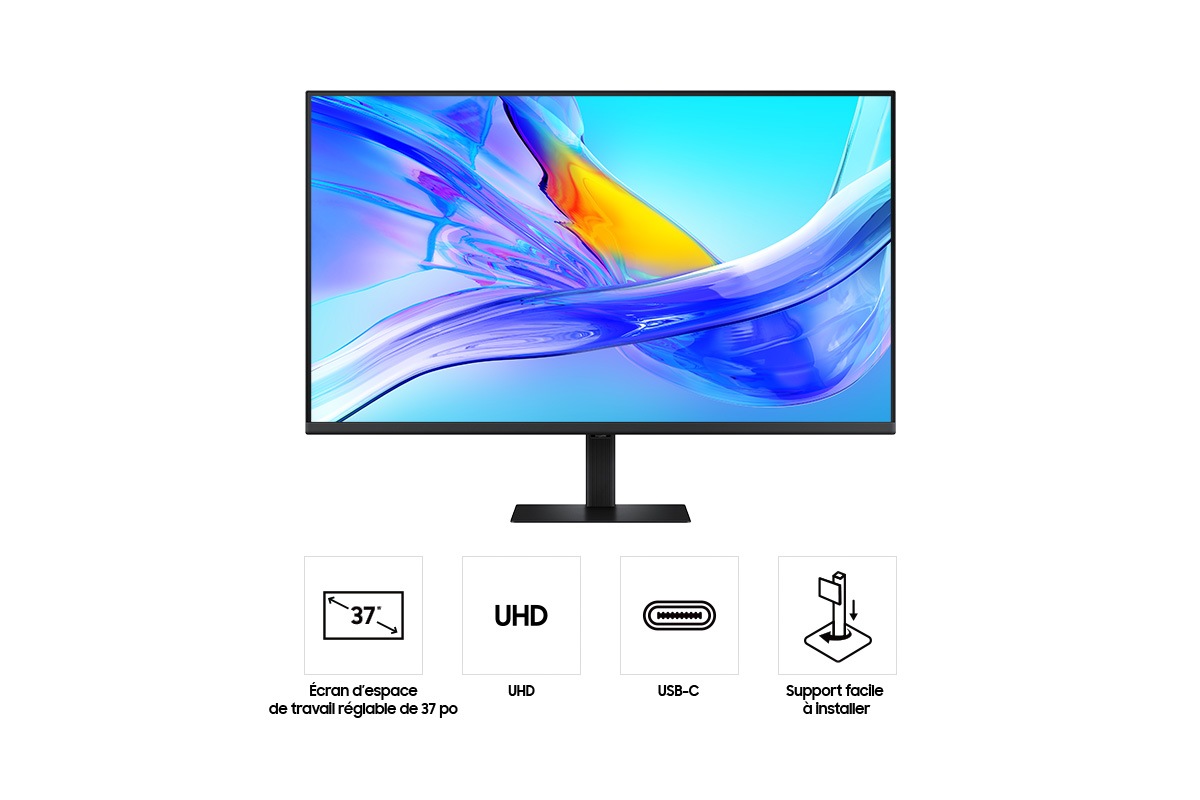 37" ViewFinity S8 S80UD UHD Monitor Black
