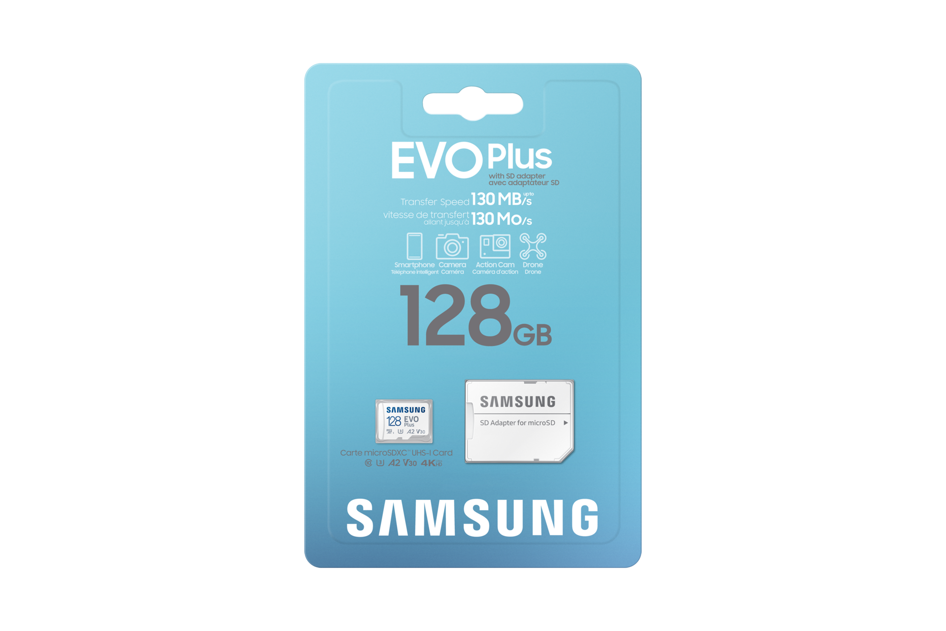 Samsung EVO Plus microSD 128 Go - Carte mémoire - Garantie 3 ans