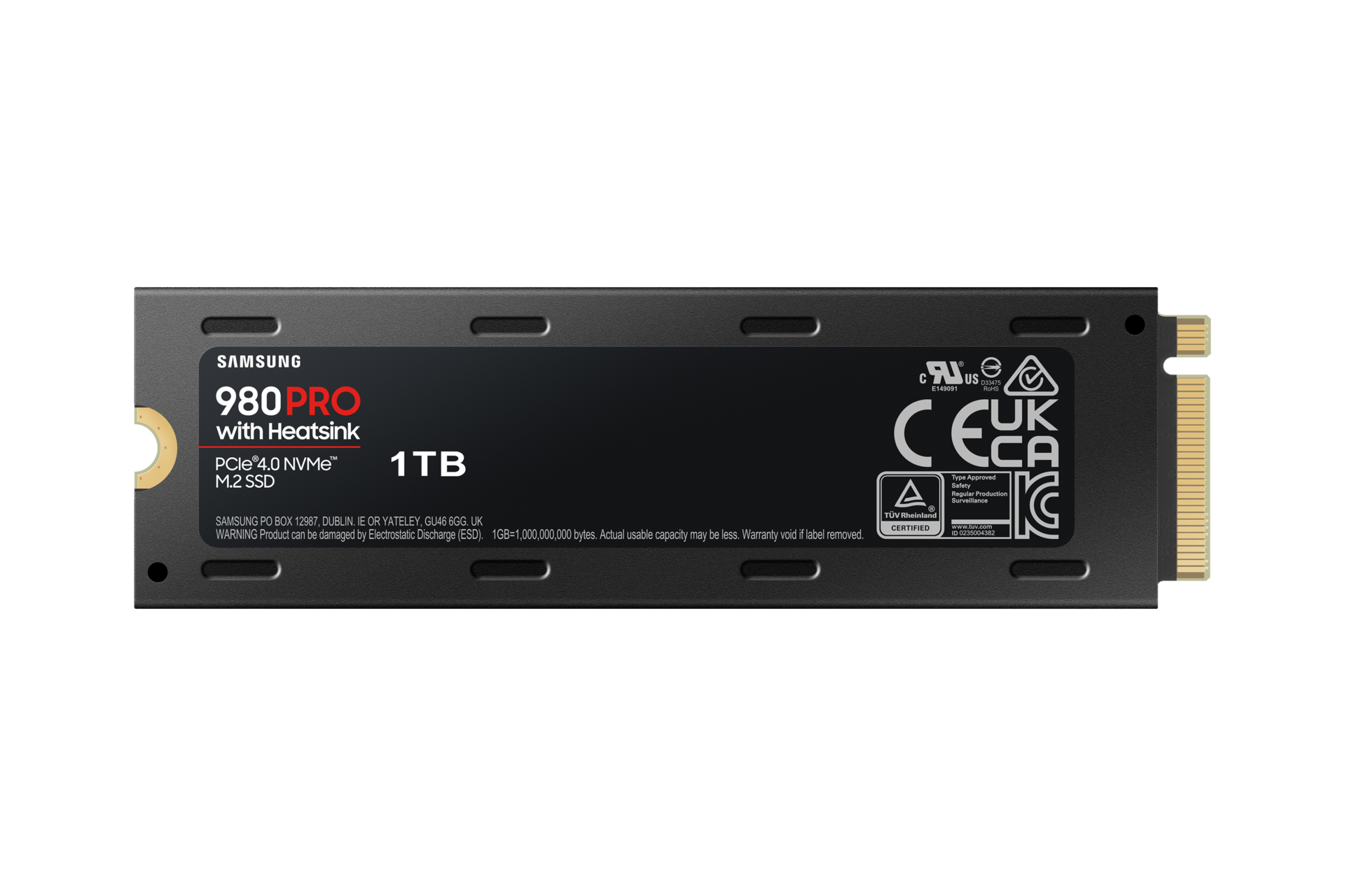 Samsung SSD 980 PRO M.2 PCIe NVMe 1 To avec dissipateur - Disque