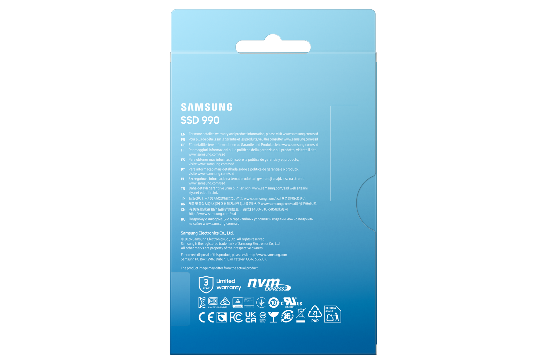 990 PCIe 4.0 NVMe M.2 SSD PKG-Back Black 