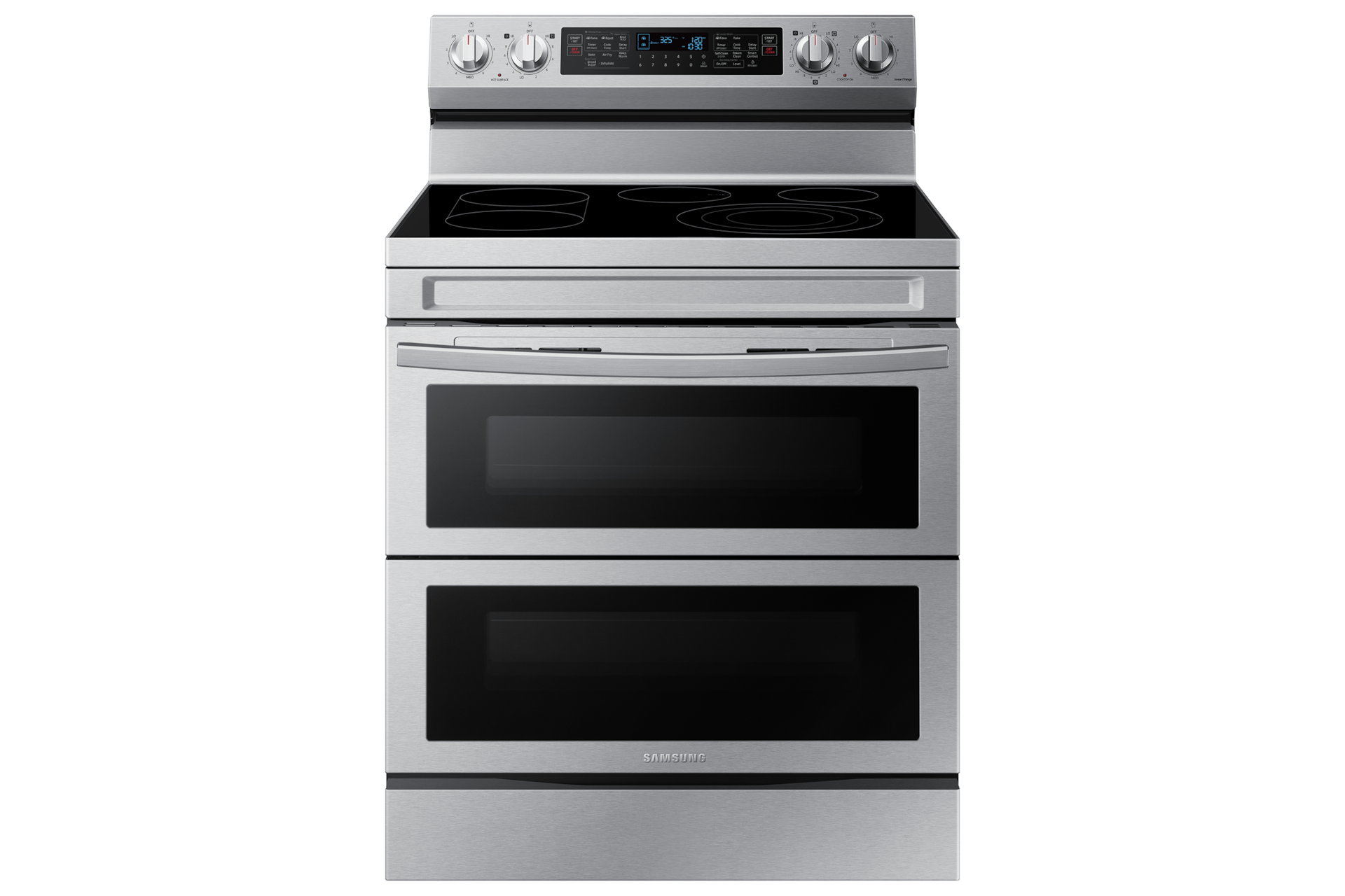 Samsung Cuisinière électrique à four double coulissant de 6,3 pi3 avec four  à convection a