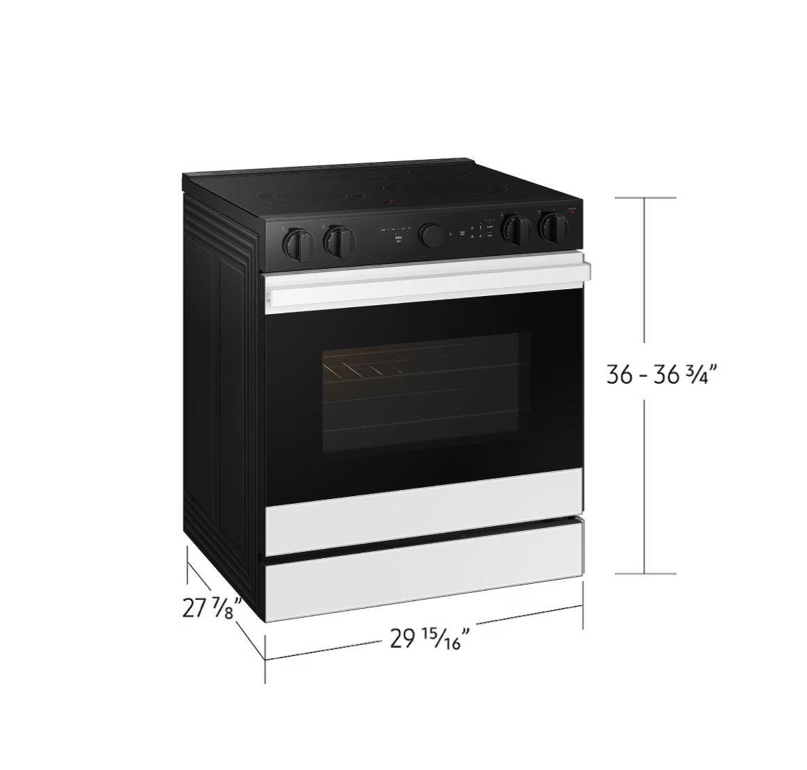 Cuisinière électrique encastrable Convection véritable | Air Fry | Air Sous Vide 6,3 pi³ Blanc