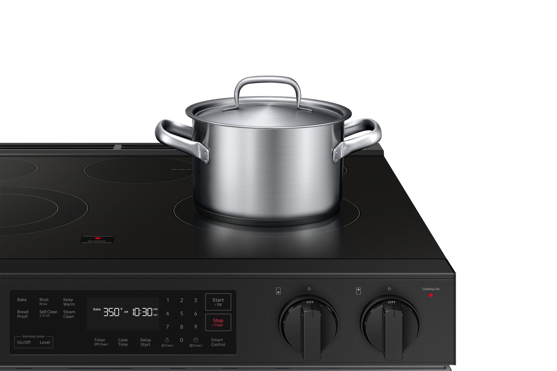 NE9000D Electric Range with Precision Knobs Detail2 Stainless Steel 