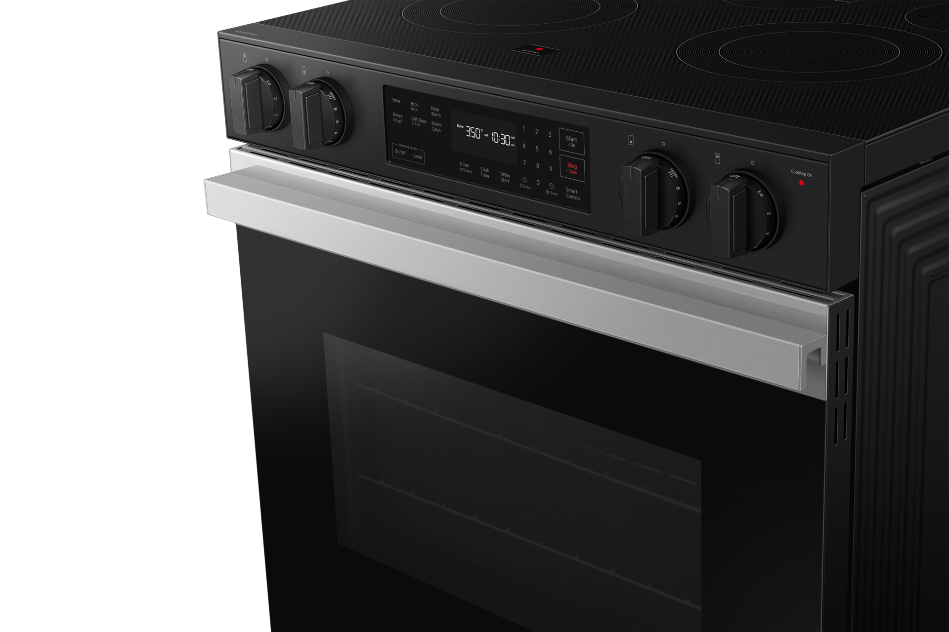 NE9000D Electric Range with Precision Knobs Detail1 Stainless Steel 
