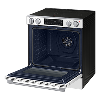 NSE80H/30 Air Fry Max and Pro-Style Design 6.3 cu.ft R-Perspective-Open White 