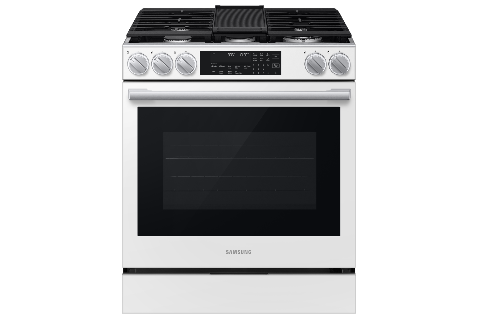 NSG90H/30 Air Fry Max and Pro-Style Design 6.0 cu.ft. Front-illuminated-Knob-On White 