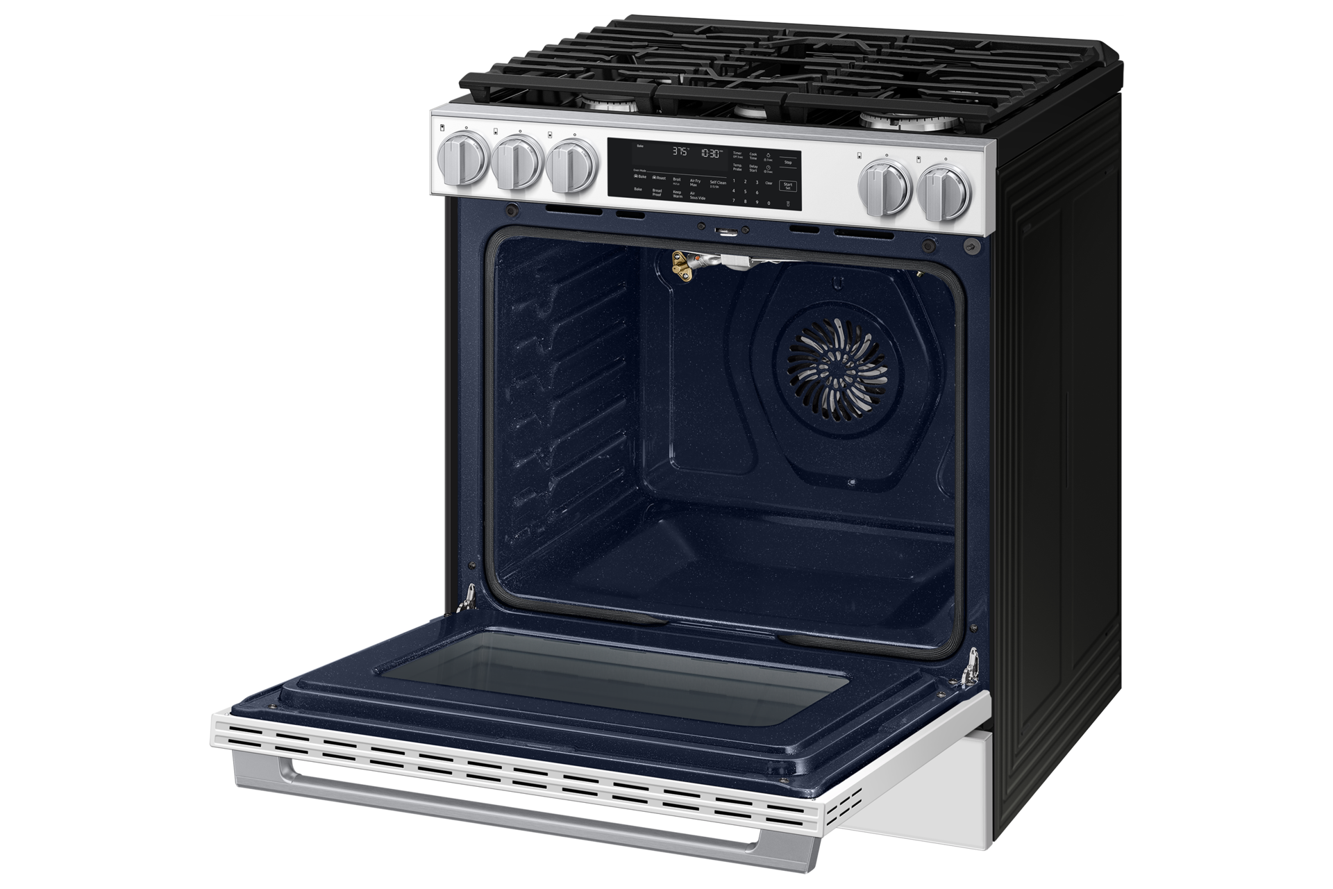 NSG90H/30 Air Fry Max and Pro-Style Design 6.0 cu.ft. R-Perspective-Open White 