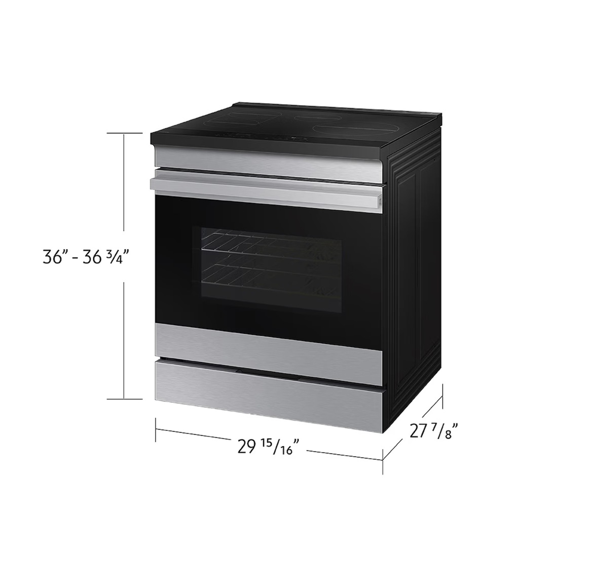 Cuisinière à induction encastrable Convection véritable | Air Fry | Air Sous Vide 6,3 pi³ Acier inoxydable