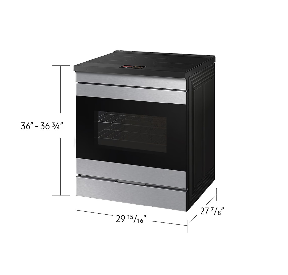 Cuisinière à induction encastrable Convection véritable | AI Home | Caméra du four intelligent 6,3 pi³ Acier inoxydable