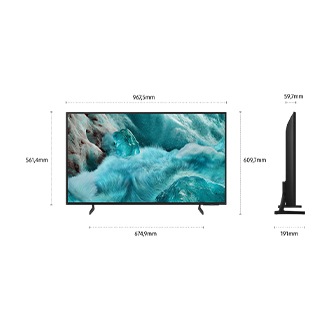 Dimension de l'écran Samsung QLED Q7F uniquement 