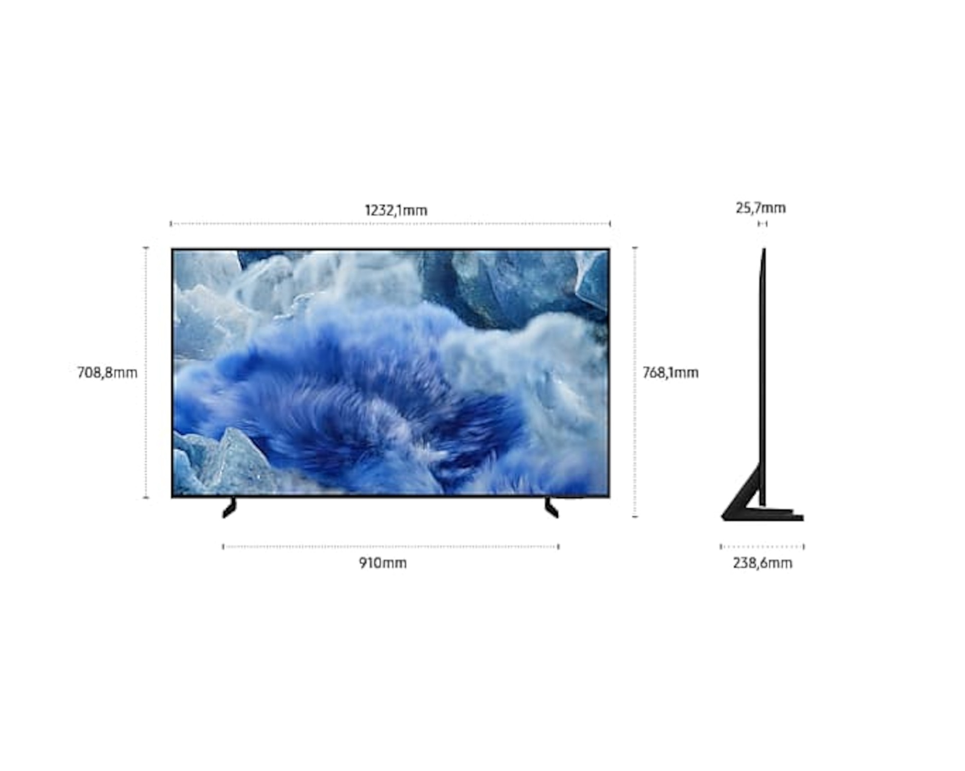 55" QLED Q8F 4K Samsung Vision AI Smart TV (2025) Noir