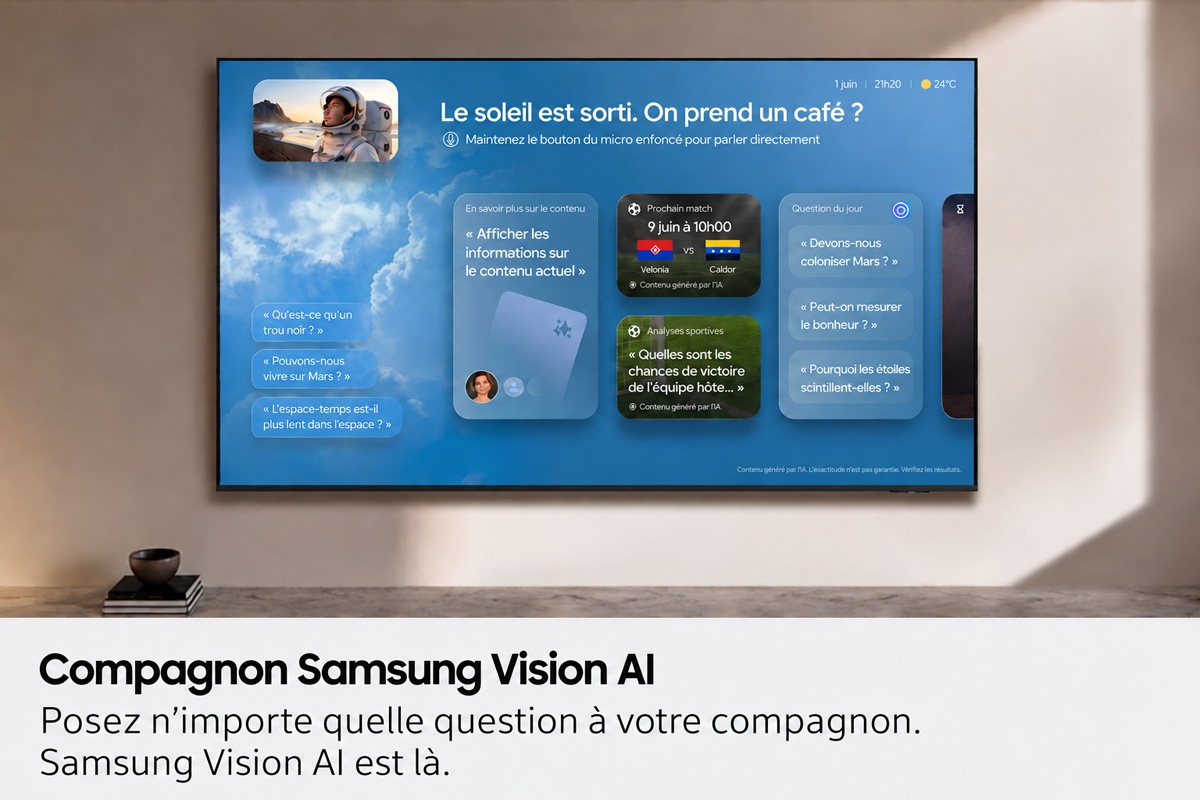 Téléviseur intelligent Samsung Vision AI Neo QLED QN80H 4K 75 pouces (2026) Titanium Black