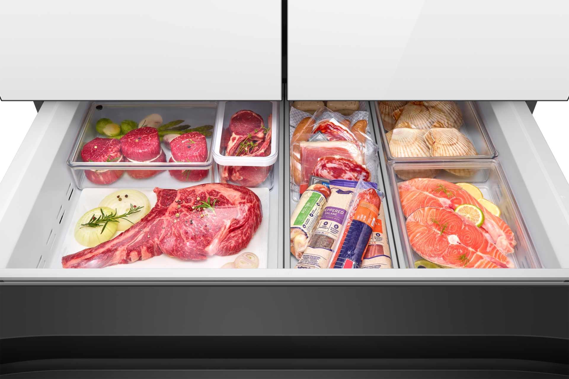 mid-drawer-open-meat-fish Black