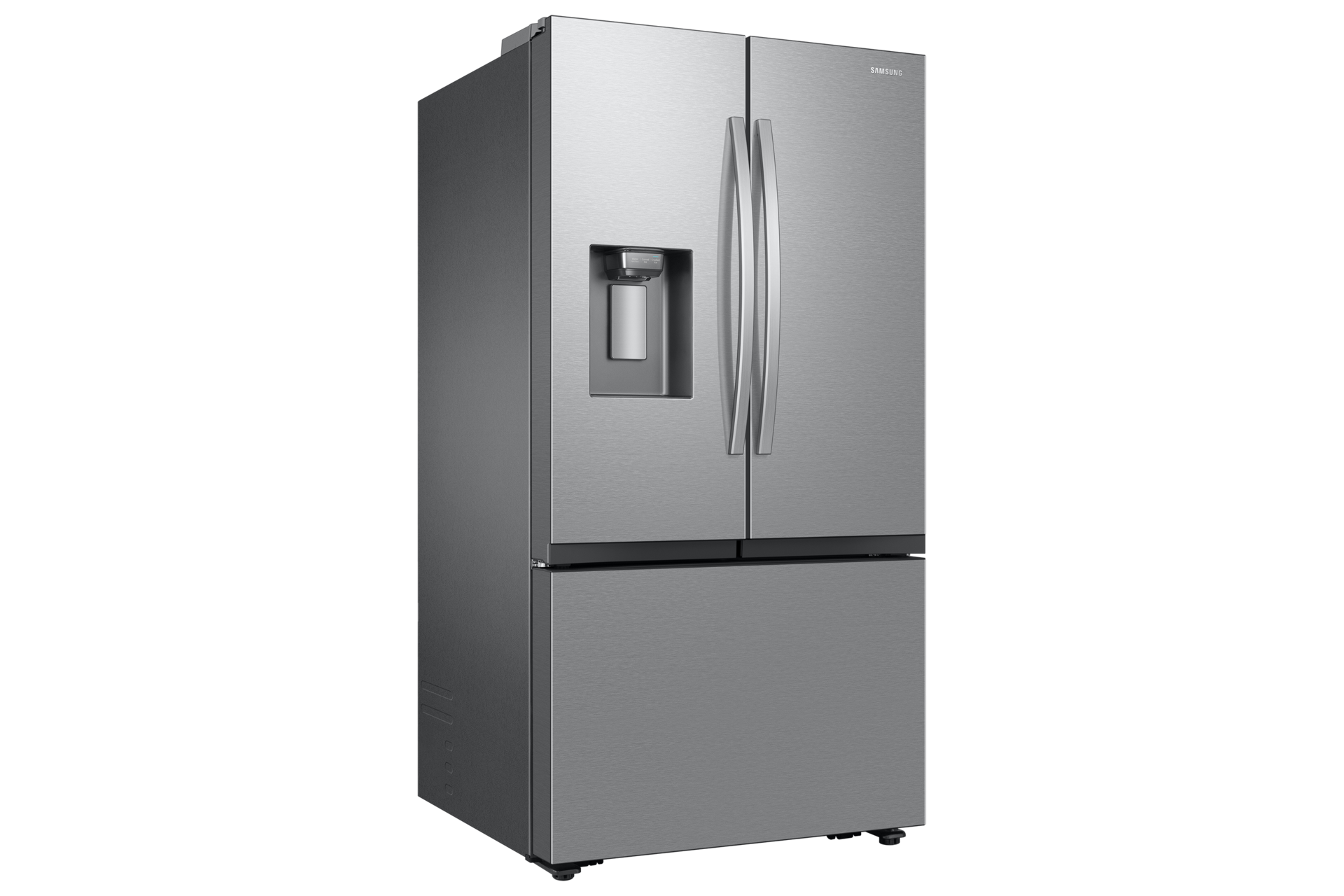 French Door Dispenser Family Hub 25.5 cu.ft L-Perspective Silver 