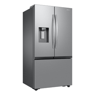 RF6500CC 3Door French Door Refrigerators with Large Capacity with SpaceMax™ Technology and Auto Ice Maker - Sphere Ice L-Perspective Silver 