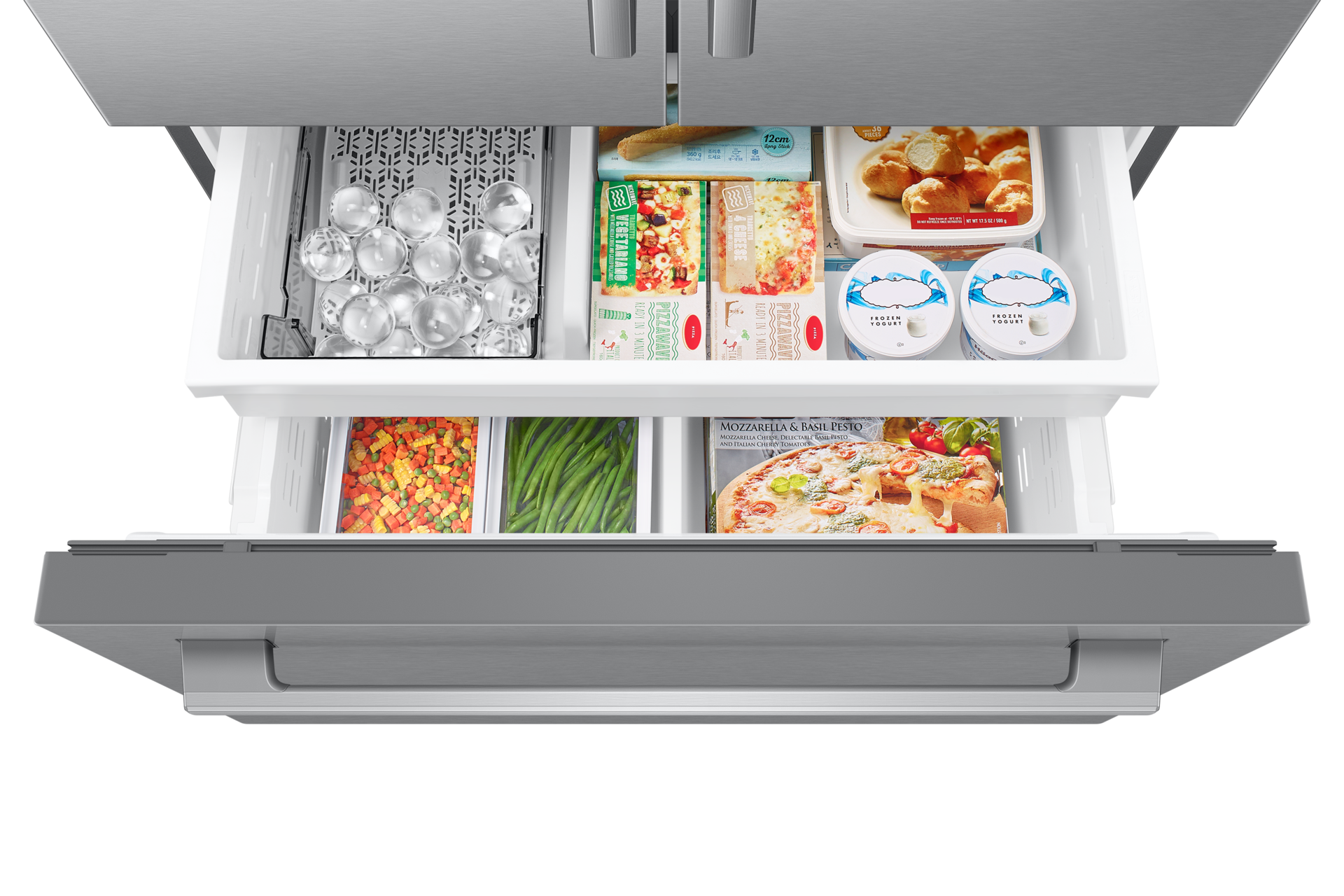 French Door Zero clearance fit with SpaceMax 28.5 cu.ft Freezer-Dynamic Silver 