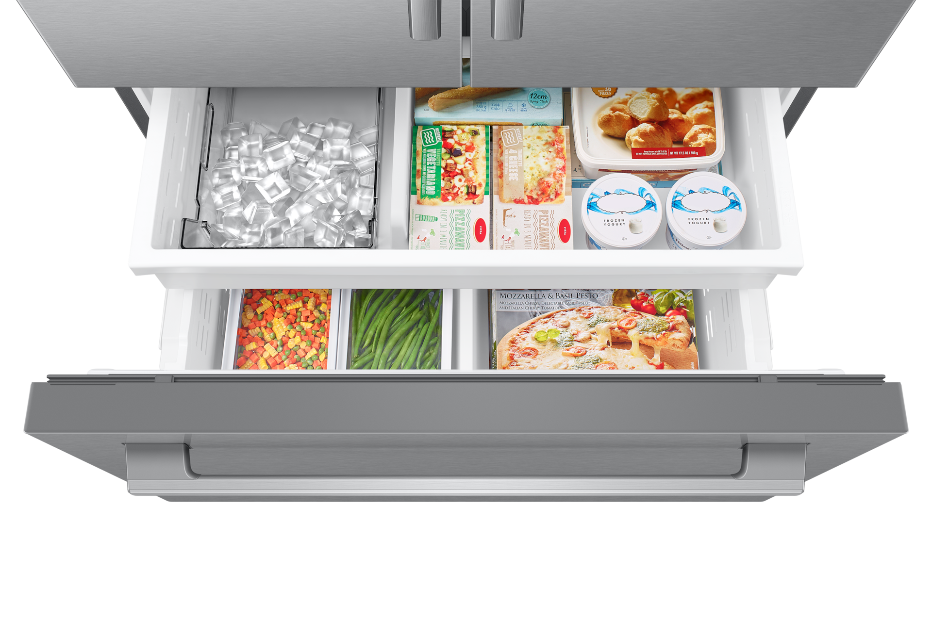 French Door Zero clearance fit with SpaceMax 28.5 cu.ft Freezer-Dynamic Silver 