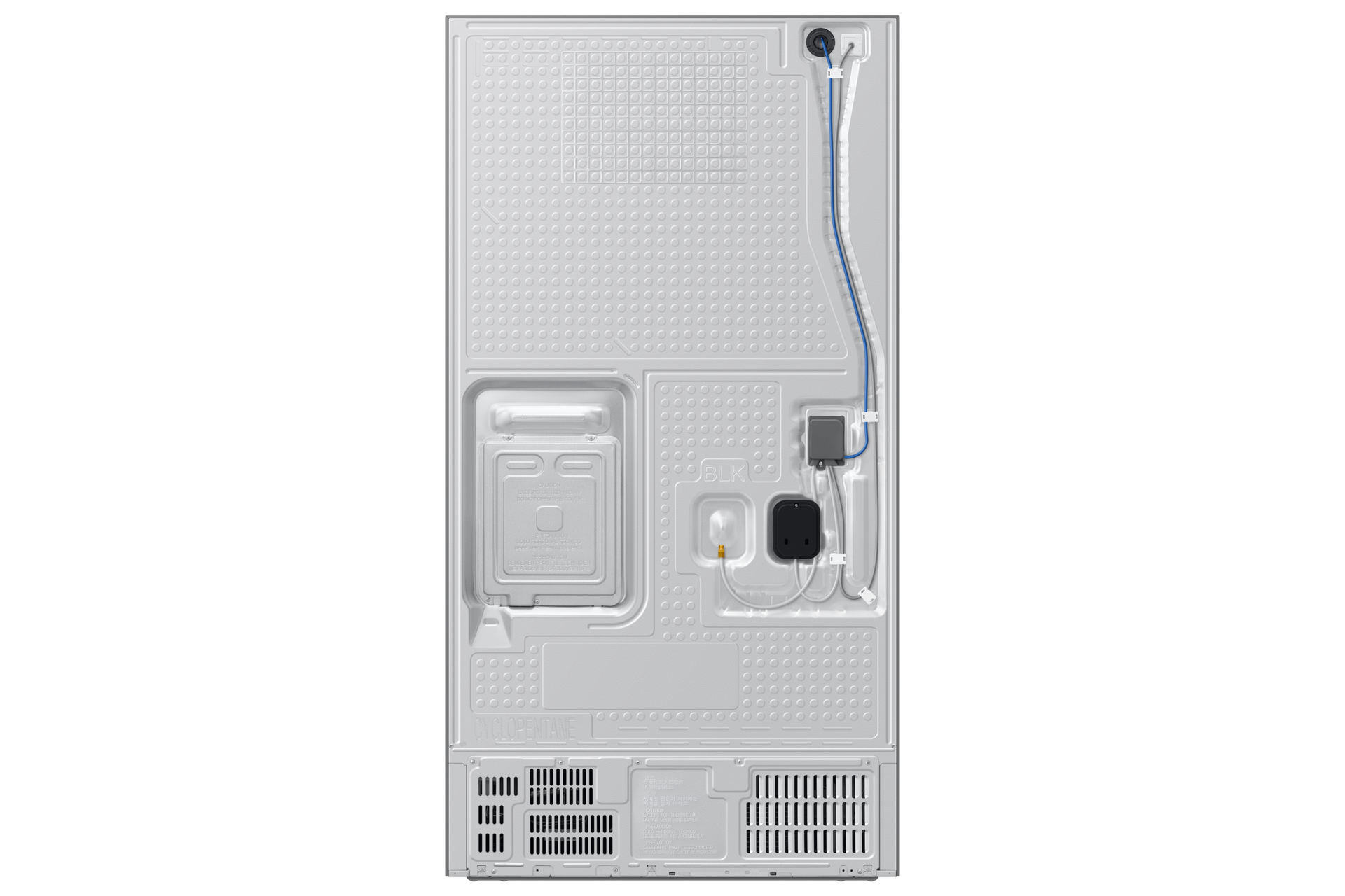 French Door Zero clearance fit with SpaceMax 28.5 cu.ft Back Silver 