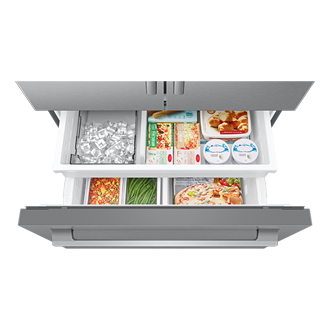 French Door Zero clearance fit with SpaceMax 28.5 cu.ft Freezer-Dynamic Silver 