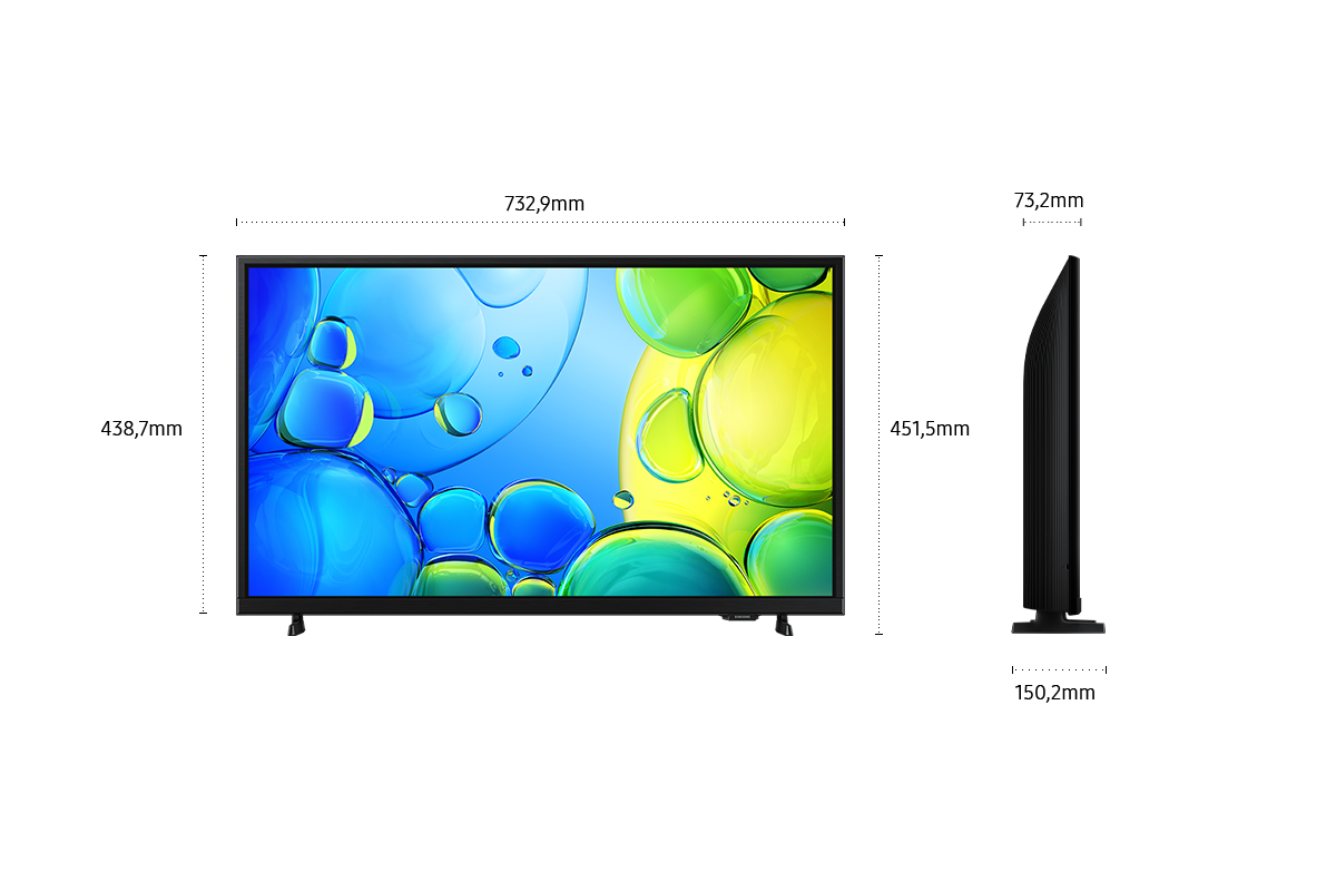 UN32F6000FFXZC dimension