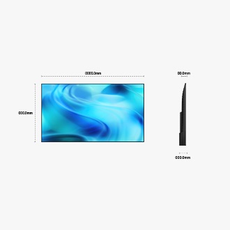 Dimensions de l'écran du Samsung Crystal UHD U8000H uniquement (1 354 x 810 x 127 mm). Hauteur avec le socle « Black Basic » (1 354 mm). Dimensions du socle « Black Basic » (810 x 127 mm).